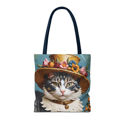 Cat Portrait in Oil Tote Bag