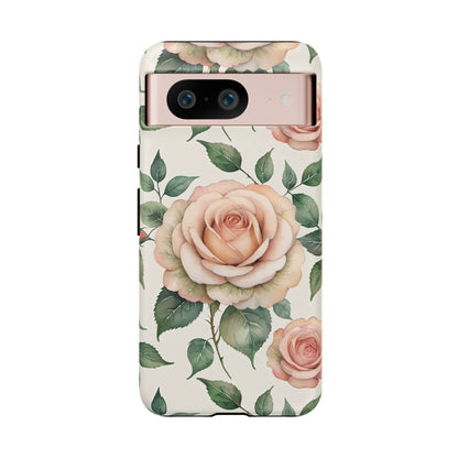 Watercolor Large Roses Tough Cases