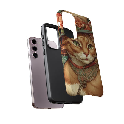 Alphonse Mucha Tough Phone Cases (A lady cat 2)