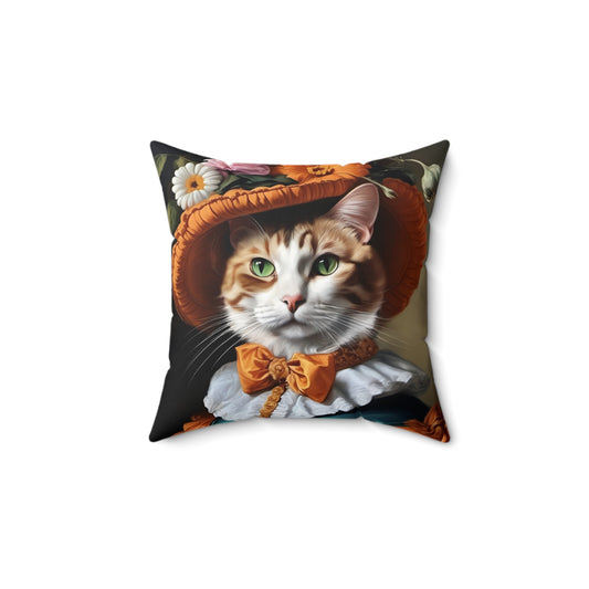 Rococo Cat Square Pillow