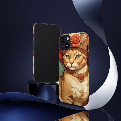 Alphonse Mucha Tough Phone Cases (A lady cat)