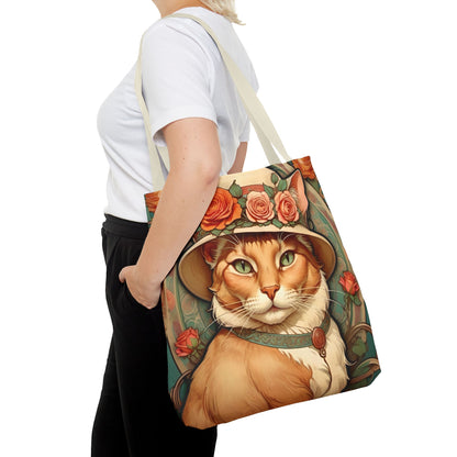 Art Nouveau Cat Portrait Tote Bag