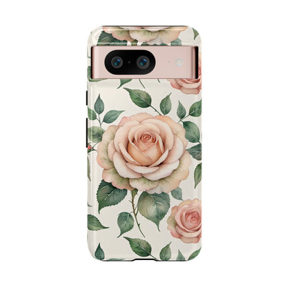 Watercolor Large Roses Tough Cases
