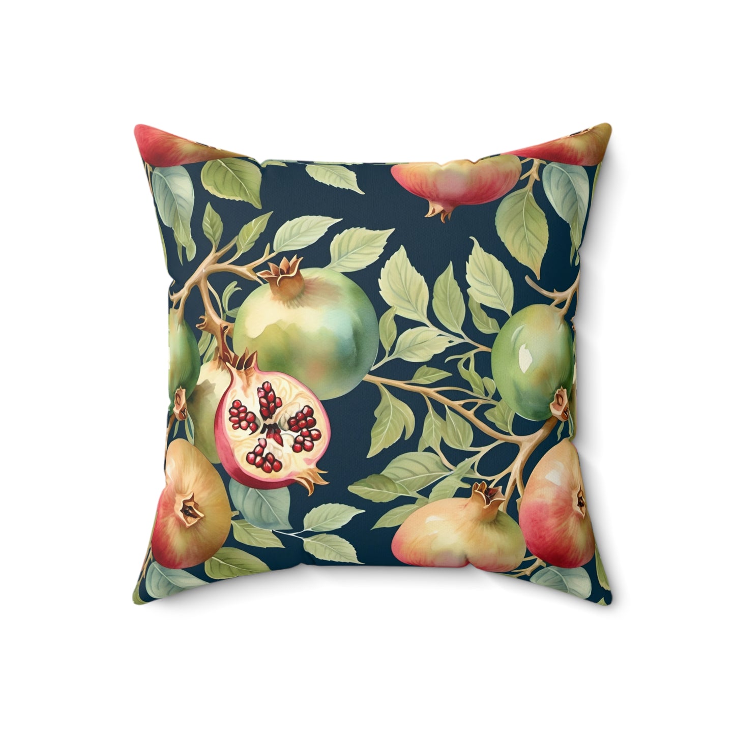Rococo Pomegranates Square Pillow 2