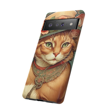 Alphonse Mucha Tough Phone Cases (A lady cat 2)