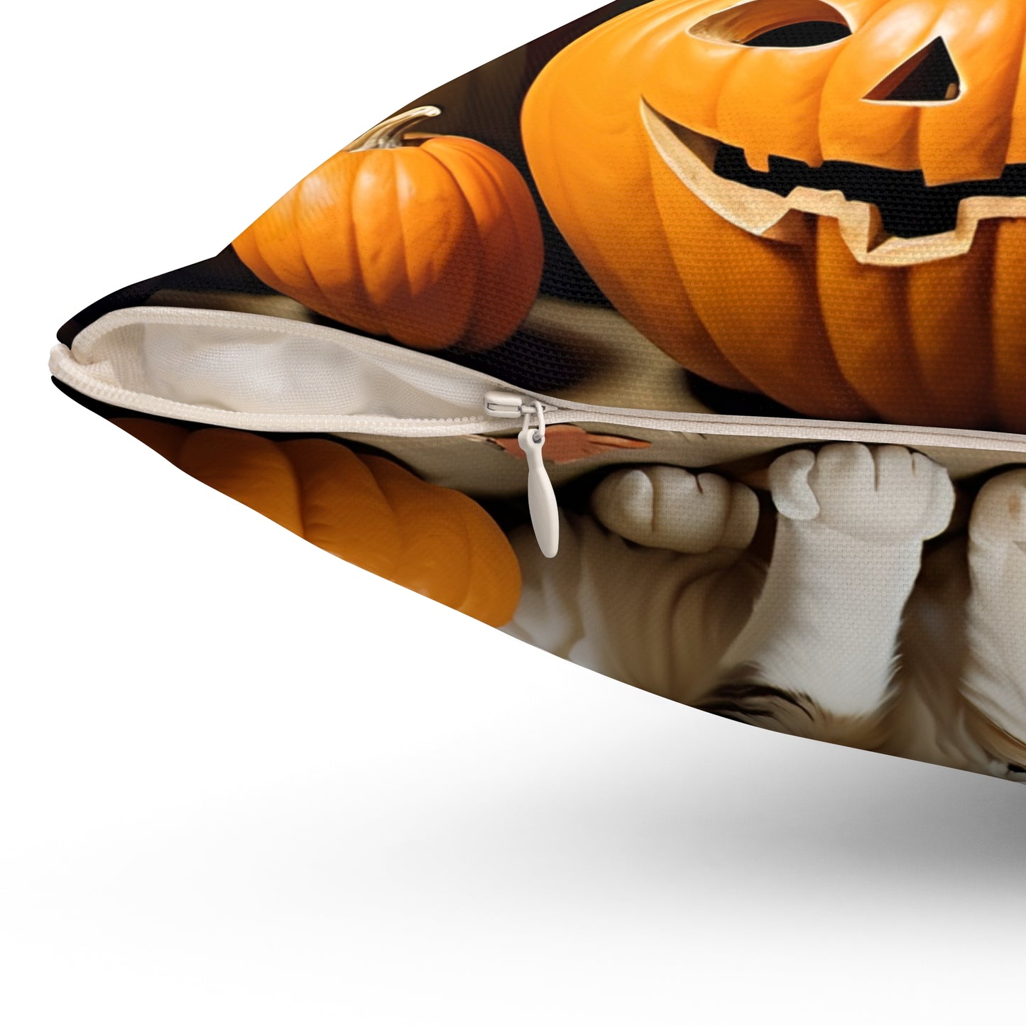 Halloween Rembrandt Witch Cat Square Pillow