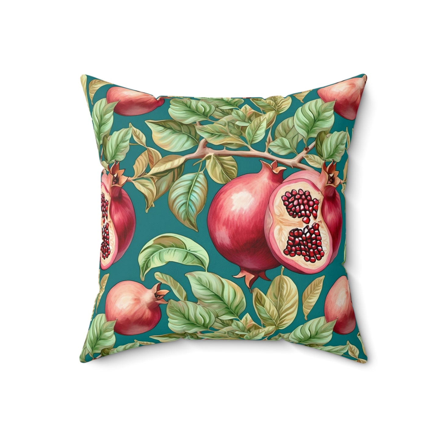 Rococo Pomegranates Square Pillow