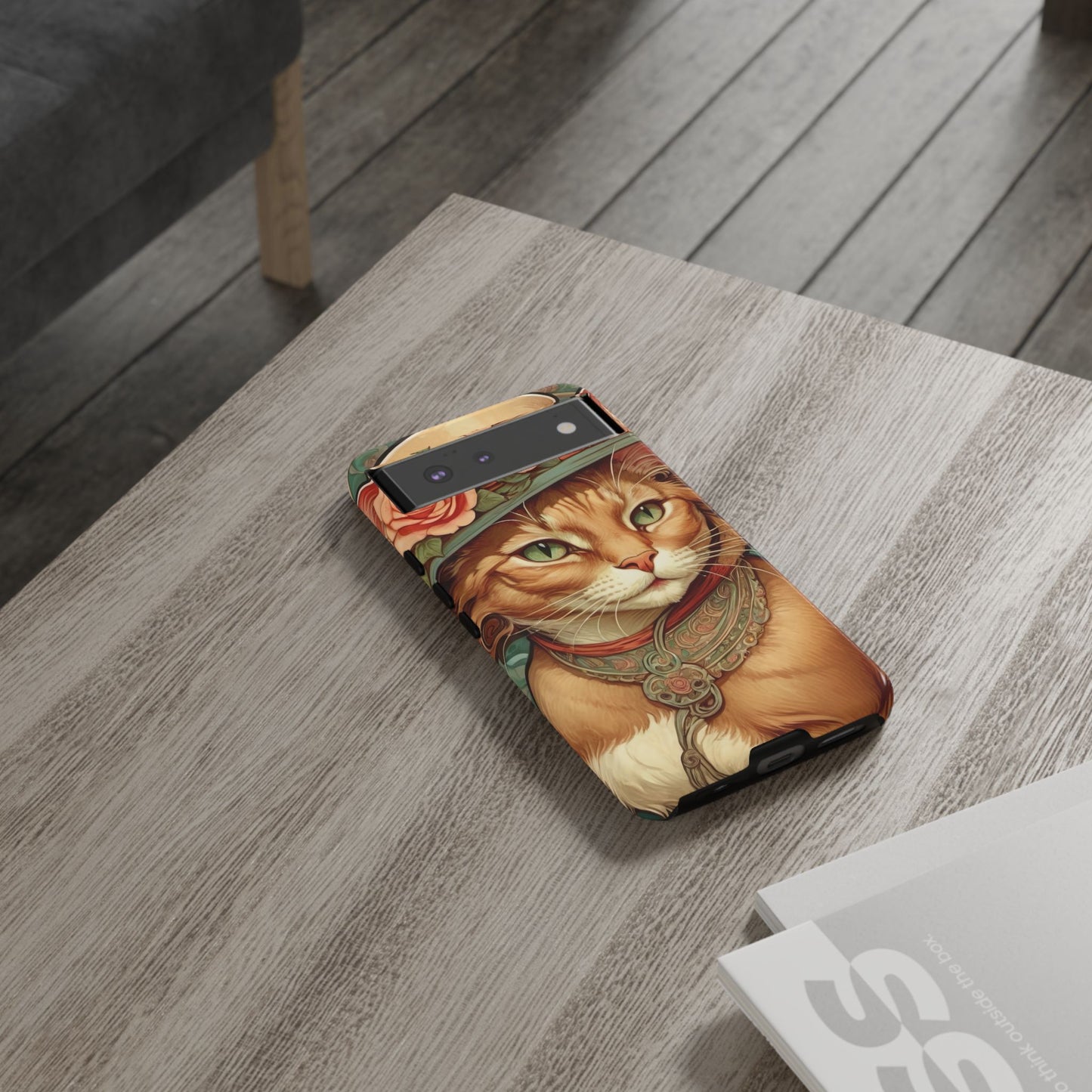 Alphonse Mucha Tough Phone Cases (A lady cat 2)
