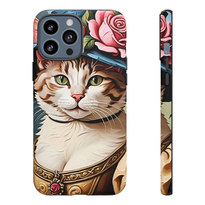 Oil Painting Cat Tough Phone Cases (A Lady 2)