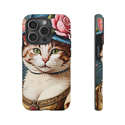 Oil Painting Cat Tough Phone Cases (A Lady 2)