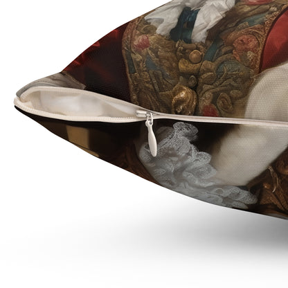 Rococo Cat Square Pillow (A Gentleman)