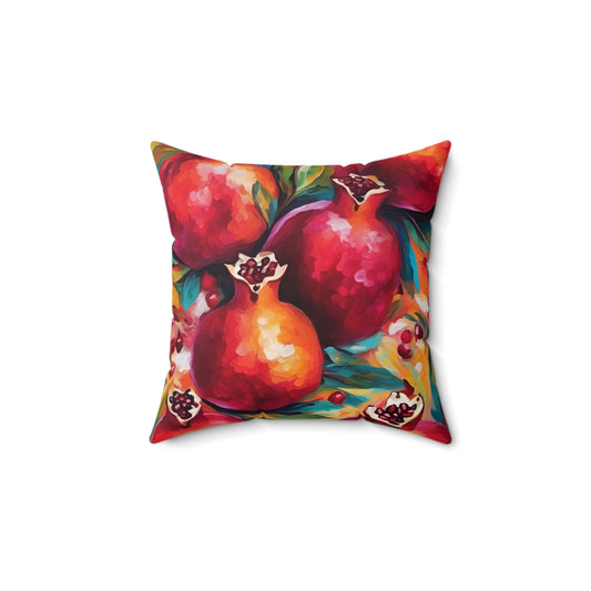 Vincent Van Gogh inspired Pomegranates Square Pillow