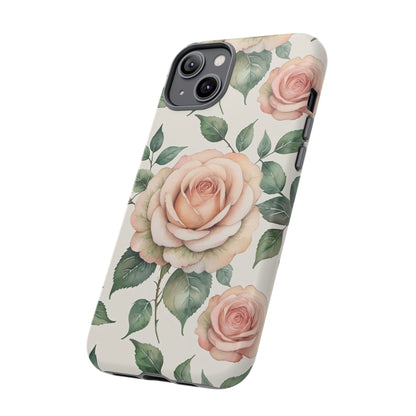 Watercolor Large Roses Tough Cases