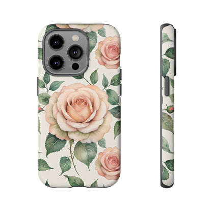 Watercolor Large Roses Tough Cases