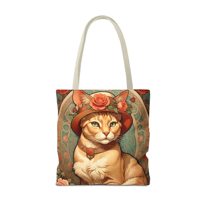 Art Nouveau Cat Portrait Tote Bag