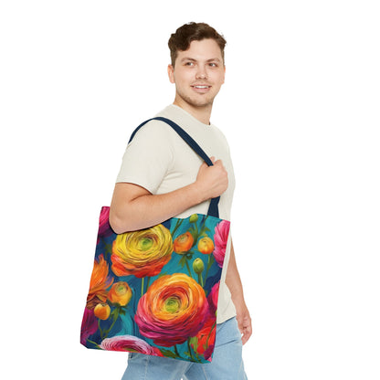 Vincent Van Gogh inspired Colorful Anemones Tote Bag 2