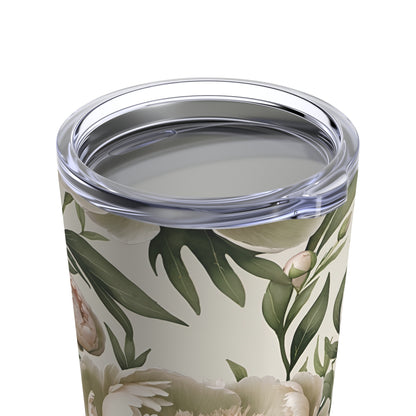 Watercolor Tender Peonies Tumbler 20oz