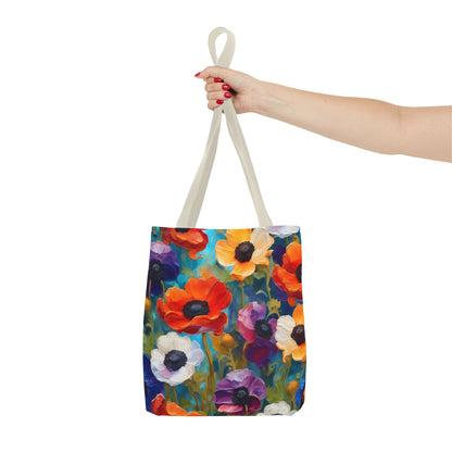 Claude Monet inspired Colorful Anemones Tote Bag