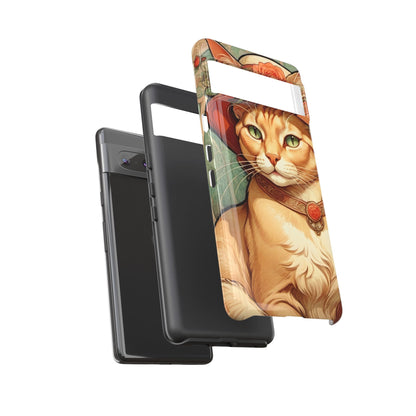 Alphonse Mucha Tough Phone Cases (A lady cat)
