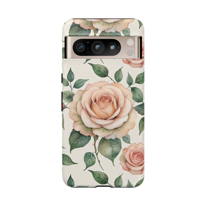 Watercolor Large Roses Tough Cases