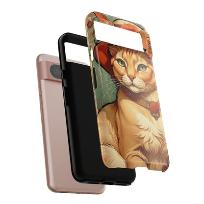 Alphonse Mucha Tough Phone Cases (A lady cat)