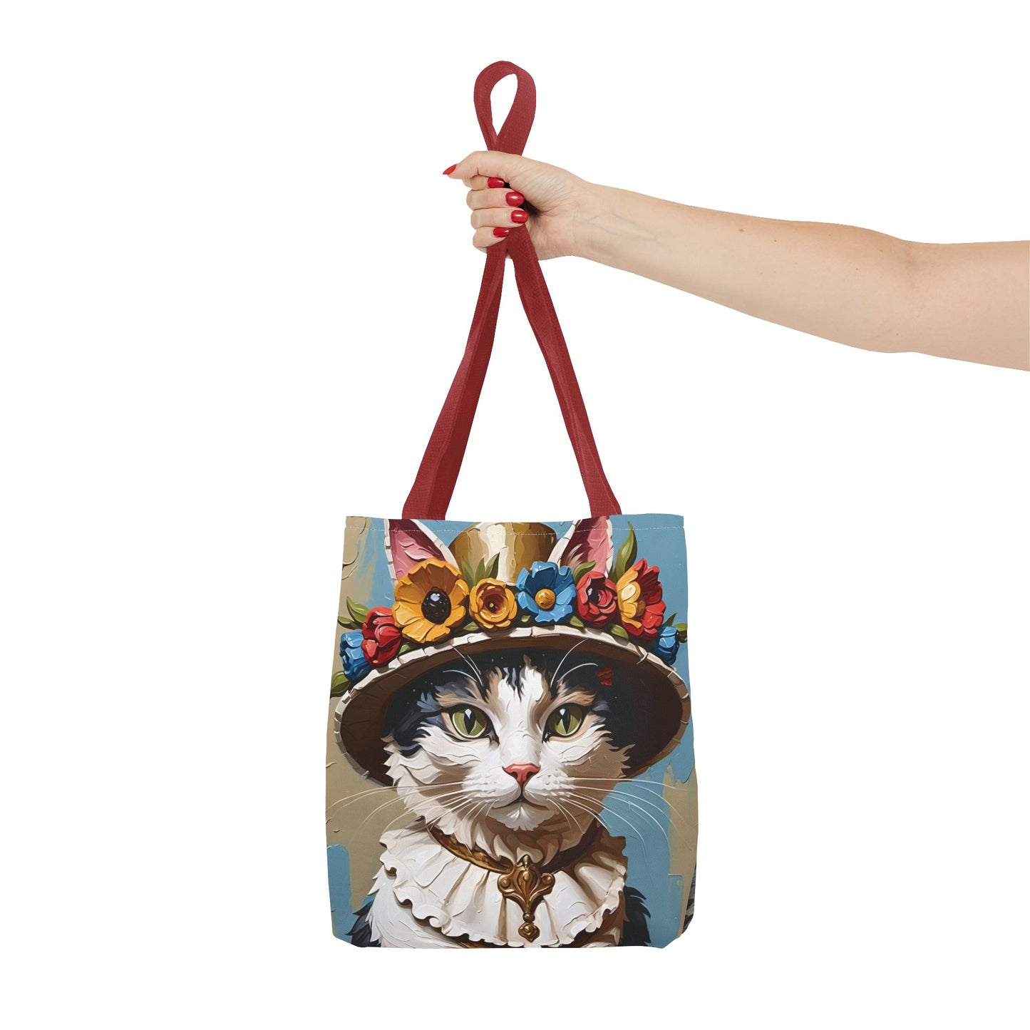 Cat Portrait in Oil Tote Bag