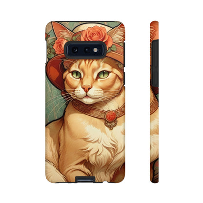 Alphonse Mucha Tough Phone Cases (A lady cat)