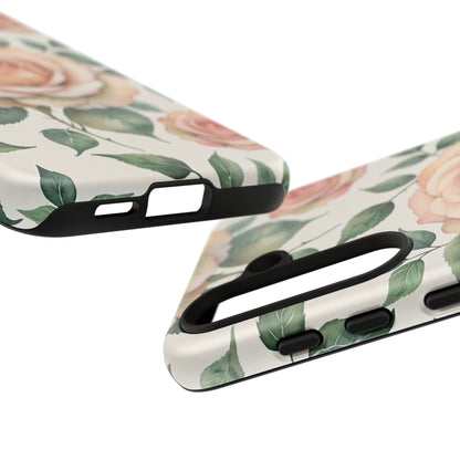 Watercolor Large Roses Tough Cases