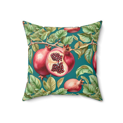 Rococo Pomegranates Square Pillow