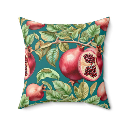 Rococo Pomegranates Square Pillow