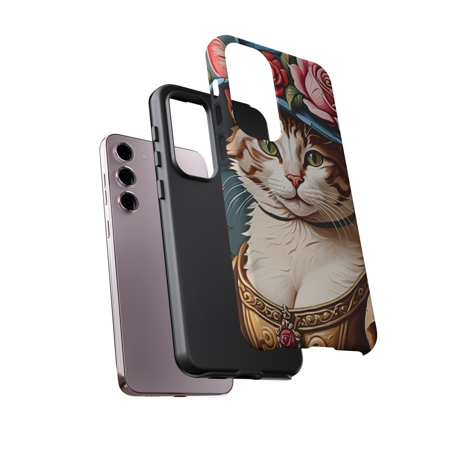 Oil Painting Cat Tough Phone Cases (A Lady 2)