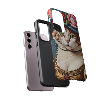 Oil Painting Cat Tough Phone Cases (A Lady 2)