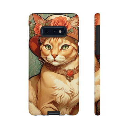 Alphonse Mucha Tough Phone Cases (A lady cat)