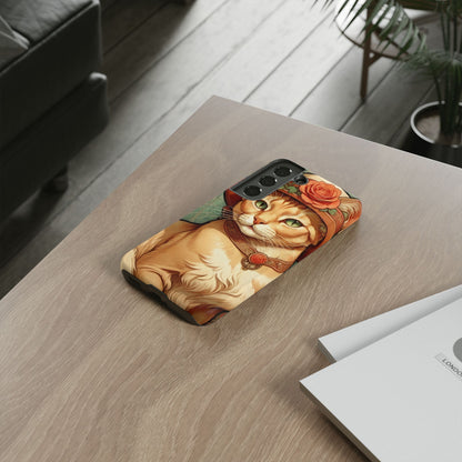 Alphonse Mucha Tough Phone Cases (A lady cat)