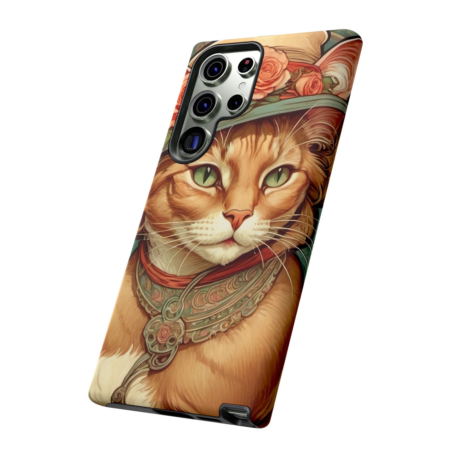 Alphonse Mucha Tough Phone Cases (A lady cat 2)