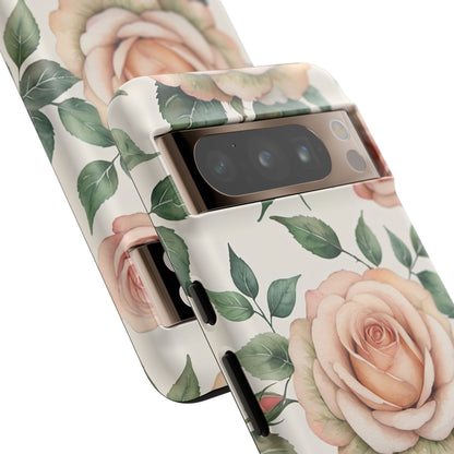 Watercolor Large Roses Tough Cases
