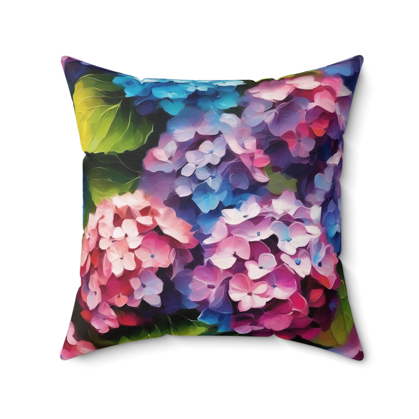 Claude Monet inspired Hydrangeas Square Pillow