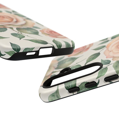 Watercolor Large Roses Tough Cases