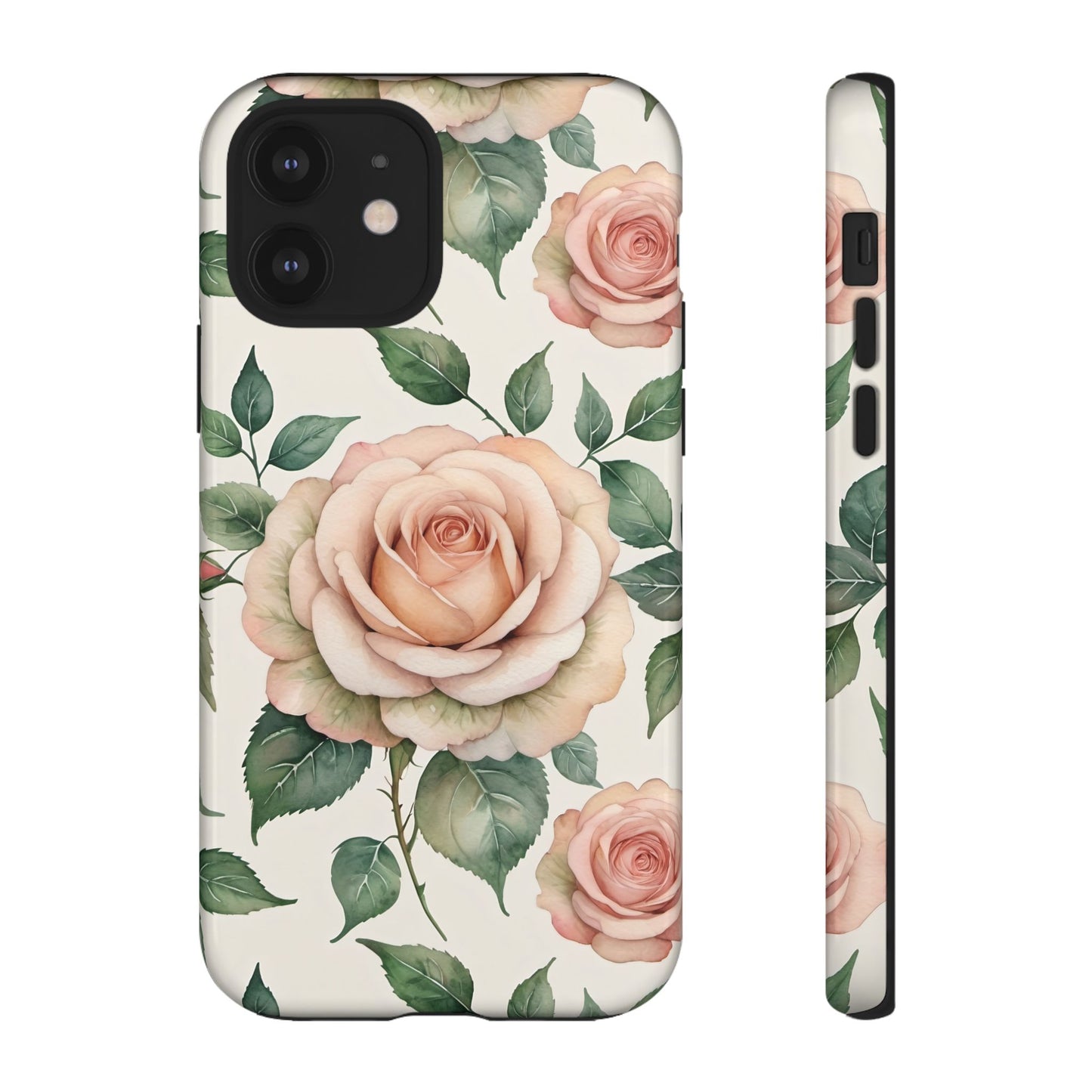 Watercolor Large Roses Tough Cases