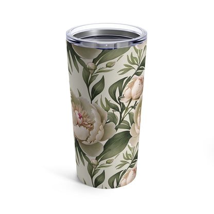 Watercolor Tender Peonies Tumbler 20oz