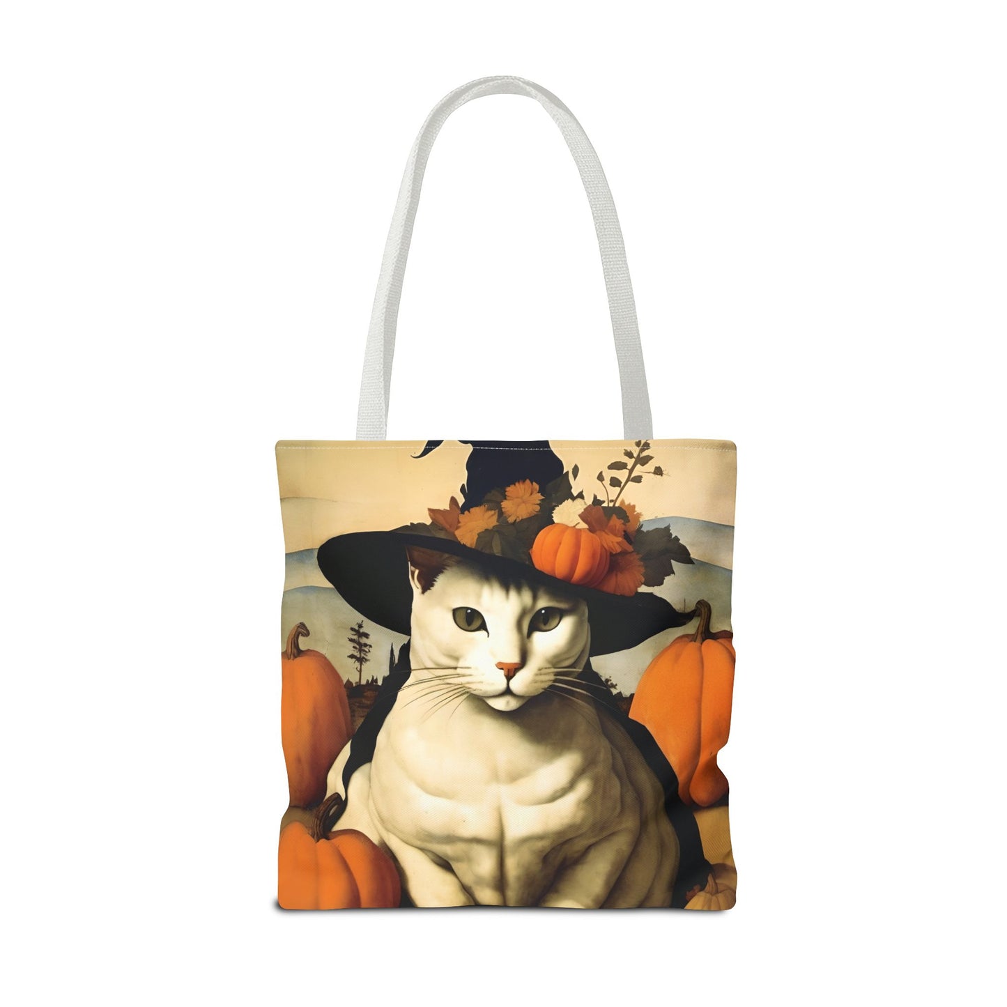 Halloween Piero della Francesca Renaissance Cat Tote