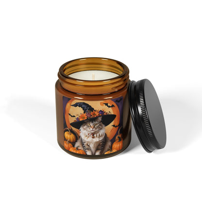 Halloween Sandro Botticelli Cat Scented Soy Candle 3 (Amber Jar)