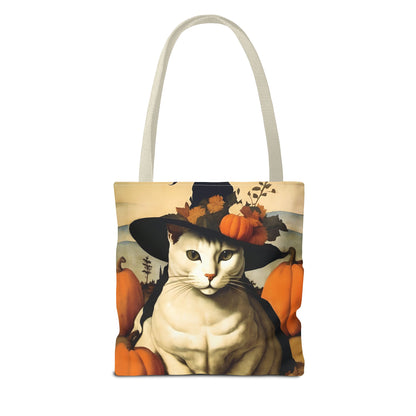 Halloween Piero della Francesca Renaissance Cat Tote