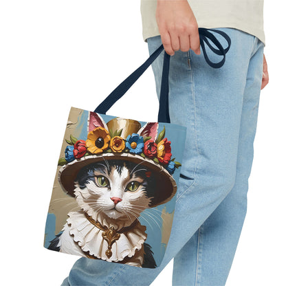 Cat Portrait in Oil Tote Bag