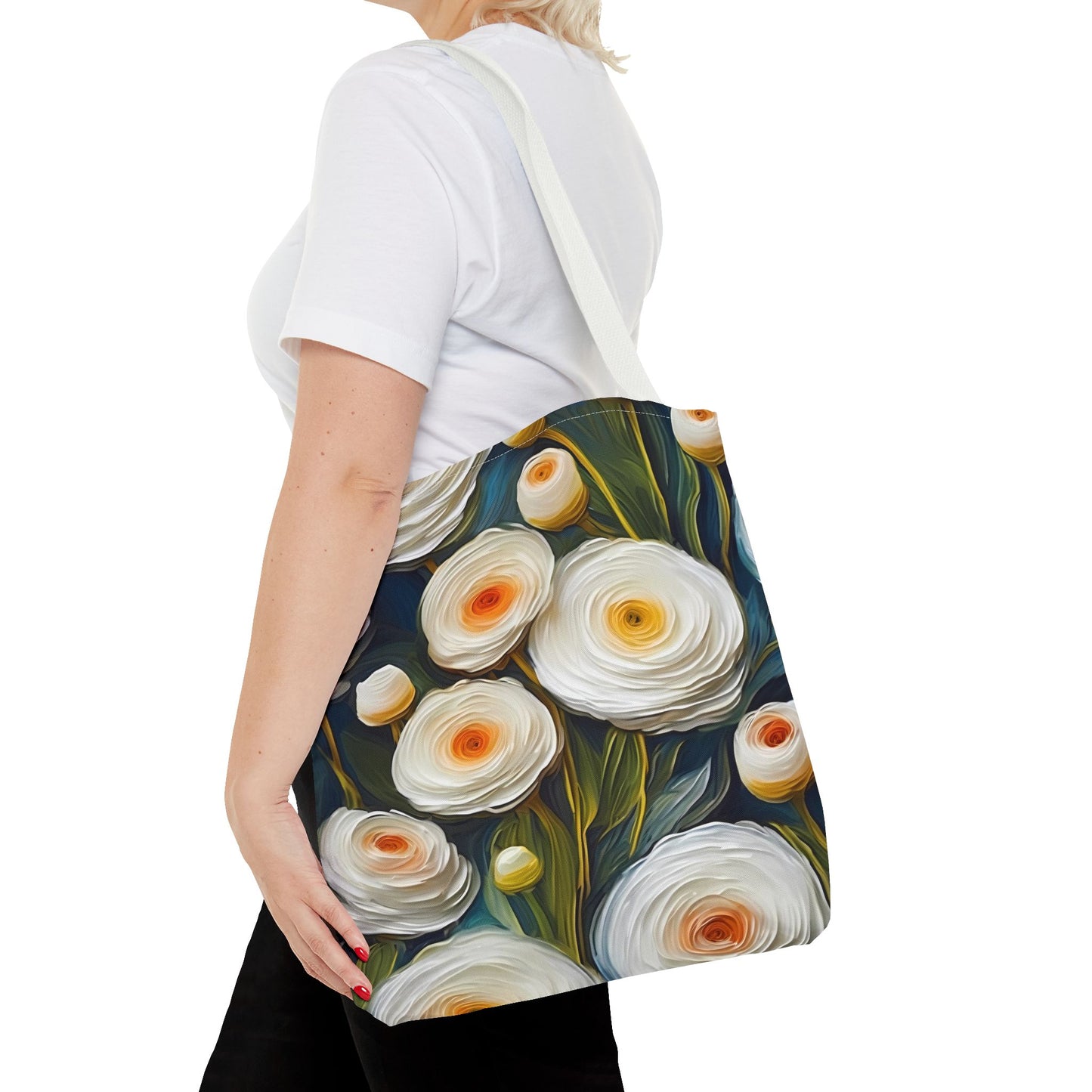 Vincent Van Gogh inspired White Ranunculus Tote Bag