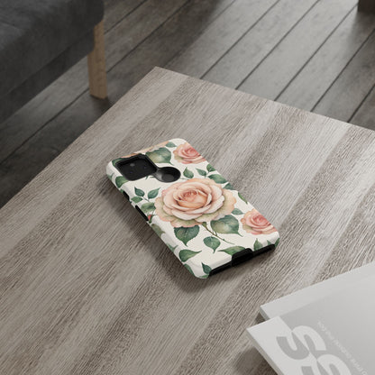 Watercolor Large Roses Tough Cases