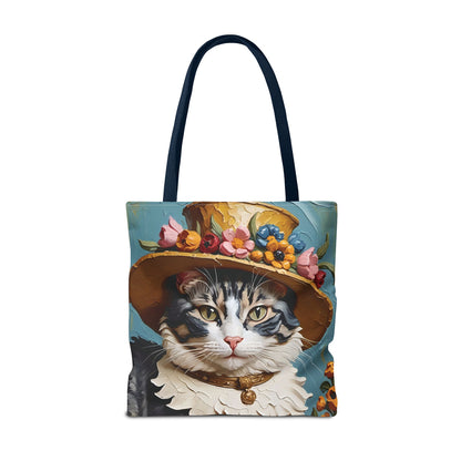 Cat Portrait in Oil Tote Bag