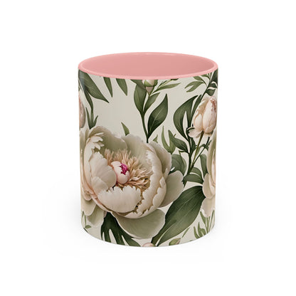 Watercolor Large Peonies Coffee Mug Coffee Mug 11oz (0.33 l)