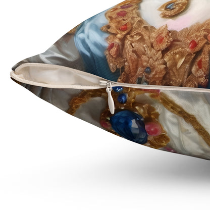 Rococo Cat Square Pillow (A Queen)