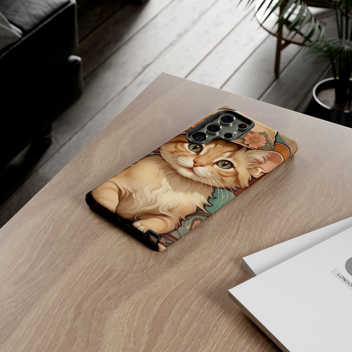 Alphonse Mucha Tough Phone Cases (A kitten)